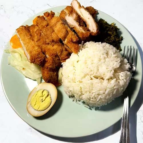 E. Taiwanese Chicken Chop over Rice