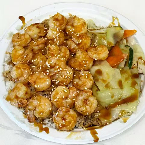 C. Teriyaki Shrimp over Rice